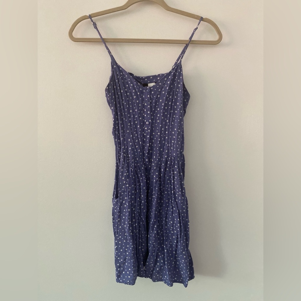 H&M sweetheart neck purple dress